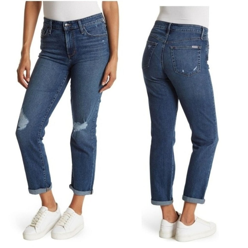 NWT New $189 Joe's Boyfriend Rolled Hem Jeans Size 28